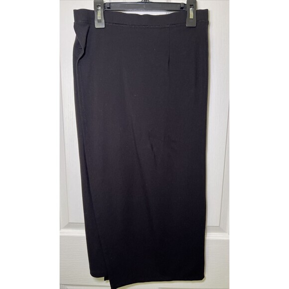 Betabrand The Sassiest Pants Small Petite Black Skirt Panel Overlay Stretch - Picture 3 of 10